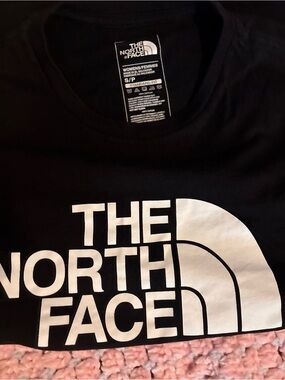 The North Face Black Tee with White Logo